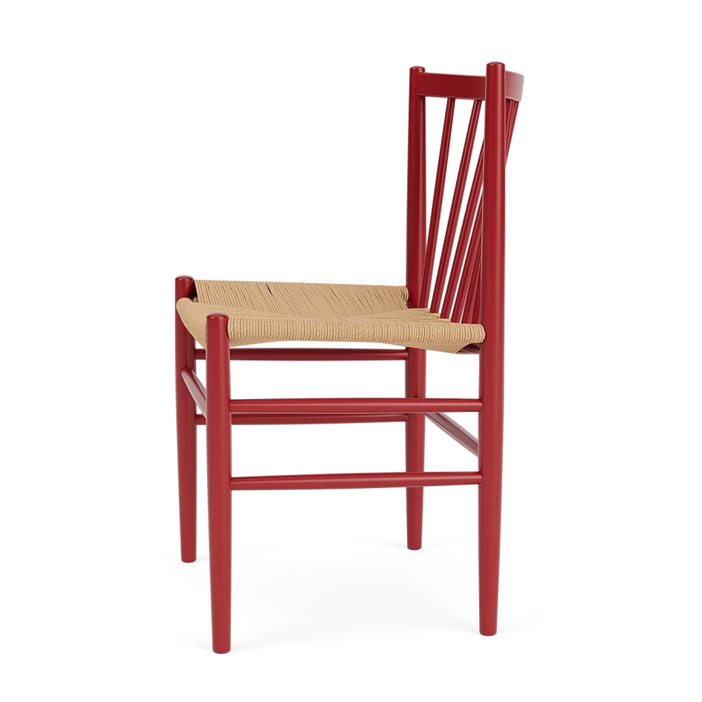 J80 - Chair - Beech - Ruby Red J80 - Chair - Beech - Ruby Red